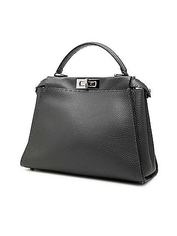 Fendi Fendi Selleria Peekaboo Medium Handbag Shoulder Bag 2WAY 8NB290 Gray Leather Women's FENDI (view 2)