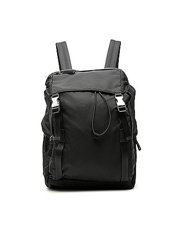 Prada Prada Triangle Logo Plate Backpack 2VZ062 Black Nylon Women's PRADA (view 1)
