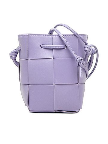 Bottega Veneta Bottega Veneta Maxi Intrecciato Cassette Crossbody Shoulder Bag, Purple Leather, Women's BOTTEGAVENETA (view 1)
