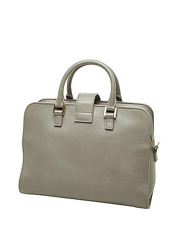 Saint Laurent Saint Laurent Baby Cabas YSL Logo Handbag Shoulder Bag 2WAY 472466 Gray Leather Women's SAINT LAURENT (view 2)