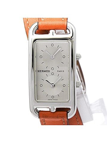 Hermès HERMES Cap Cod Deux Zones Steel Double Tour Watch CC3.210 Polished (view 1)
