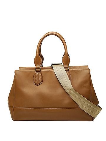 Bottega Veneta Bottega Veneta Intrecciato Handbag Shoulder Bag 2-Way Brown Leather Women's BOTTEGAVENETA (view 1)