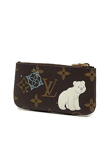 Louis Vuitton Louis Vuitton Monogram Vivienne Pochette Clé Wallet/Coin Purse/Key Case M12229 Azur Frost Brown Leather Women's LOUIS VUITTON (view 2)