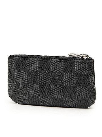 Louis Vuitton Louis Vuitton Damier Graphite Pochette Cle Wallet/Coin Purse N60155 Black Leather Men's LOUIS VUITTON (view 2)