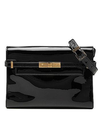 Saint Laurent Saint Laurent Manhattan Shoulder Bag 579271 Black Patent Leather Women's SAINT LAURENT (view 1)