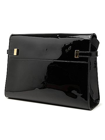 Saint Laurent Saint Laurent Manhattan Shoulder Bag 579271 Black Patent Leather Women's SAINT LAURENT (view 2)