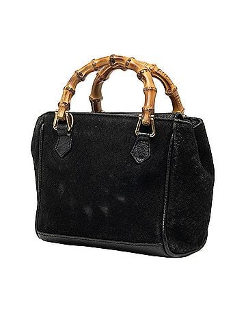 Gucci Gucci Bamboo Handbag Shoulder Bag 2WAY 007 1793 0238 Black Suede Leather Women's GUCCI (view 2)
