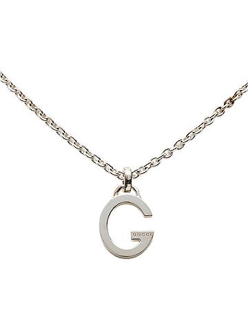 Gucci Gucci G-logo chain pendant necklace, silver (SV925), women's. (view 2)
