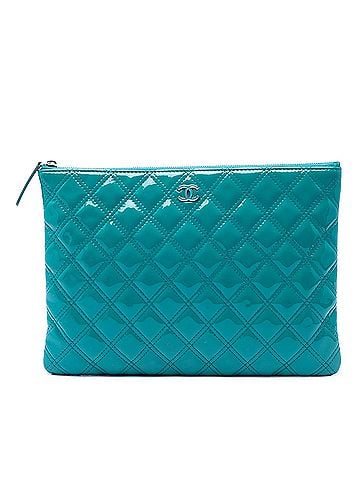 Chanel Medium Quilted Patent O Case Clutch (view 1)