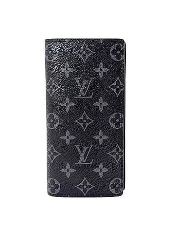 Louis Vuitton Louis Vuitton Monogram Eclipse Portefeuille Brazza Long Wallet M61697 Black RFID Women's (view 1)