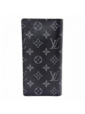Louis Vuitton Louis Vuitton Monogram Eclipse Portefeuille Brazza Long Wallet M61697 Black RFID Women's (view 2)