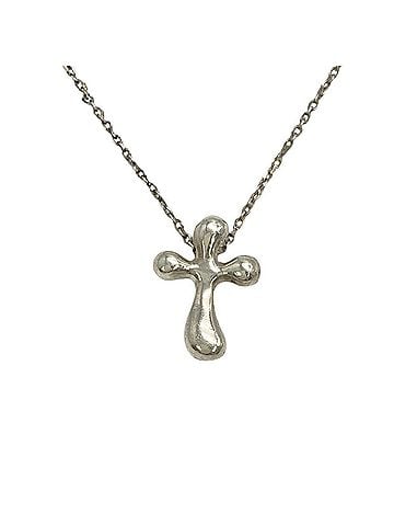 Tiffany & Co. Tiffany &amp; Co. Small Cross Necklace, SV925, 2.6g, Silver, by Elsa Peretti (view 1)