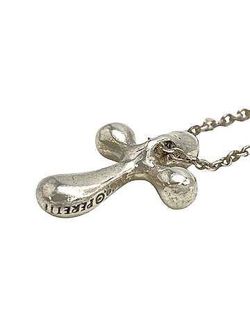Tiffany & Co. Tiffany &amp; Co. Small Cross Necklace, SV925, 2.6g, Silver, by Elsa Peretti (view 2)