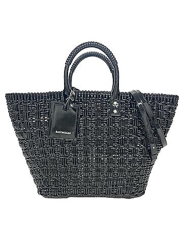 Balenciaga Balenciaga Bistro S Basket Tote Bag, 2-Way, Enamel, 671346, Black with Silver Hardware, Women's Bag (view 1)