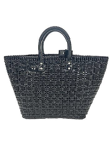 Balenciaga Balenciaga Bistro S Basket Tote Bag, 2-Way, Enamel, 671346, Black with Silver Hardware, Women's Bag (view 2)