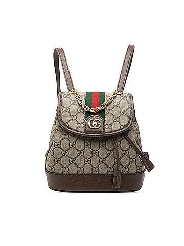 Gucci Gucci Ophidia GG Supreme Mini Backpack 795221 Beige Brown Leather Women's GUCCI (view 1)