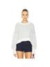 Free People Print White Blue Pullover Sweater Size XS - photo 1