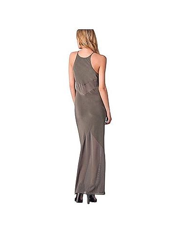 T by Alexander Wang Black Mesh Silk Combo Maxi Gown Casual Dress (view 2)