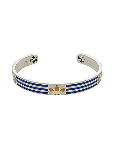 Gucci Gucci x Adidas collaboration bangle, sterling silver 925, blue, 0592, GUCCI men's. (view 1)