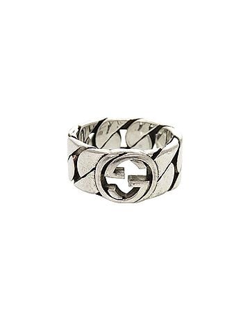 Gucci Gucci Interlocking G Sterling Silver 925 #10 Ring 0362GUCCI (view 1)