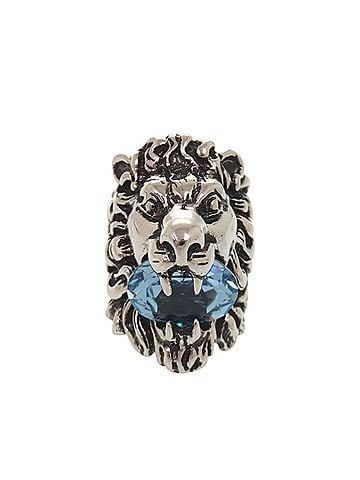 Gucci Gucci Lion Head Metal Stone Ring #10 (approx.) Silver 0362GUCCI (view 1)