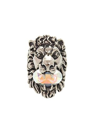 Gucci Gucci Lion Head Metal Stone #10 (approx.) Silver Ring 1480GUCCI (view 1)