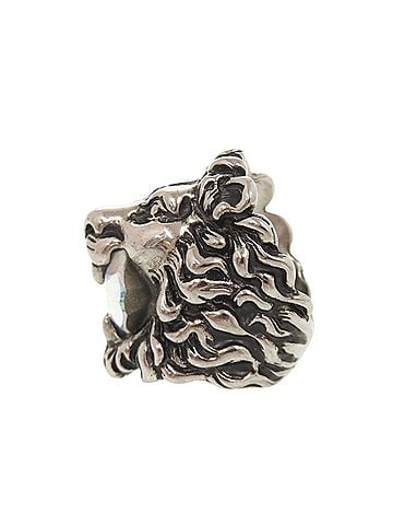 Gucci Gucci Lion Head Metal Stone #10 (approx.) Silver Ring 1480GUCCI (view 2)