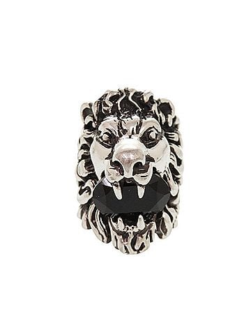 Gucci Gucci Lion Head Metal Stone Ring #10 (approx.) Silver 1491GUCCI (view 1)