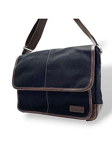 Coach COACH Messenger Bag Shoulder F70677 Essex Canvas Leather Black Brown Crossbody Men's Women's S70 (view 1)