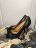 L.A.M.B. 100% Leather Black Heels Size 9 1/2 - photo 7
