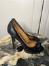 L.A.M.B. 100% Leather Black Heels Size 9 1/2 - photo 12