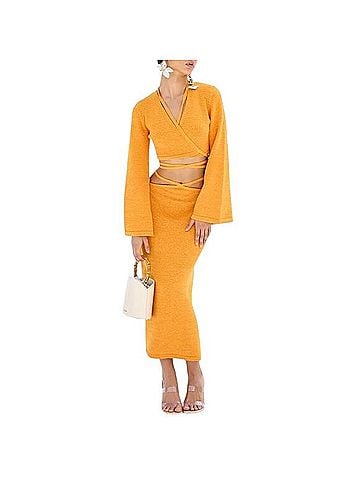 Cult Gaia Heather Wrap Top &amp; Hedda Skirt Knit Set Cocktail Dress (view 1)