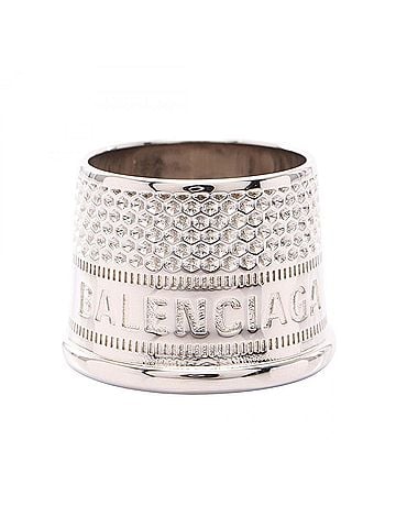 Balenciaga Balenciaga THIMBLE ring, metal jewelry, men's, silver tone, 700216 (view 1)