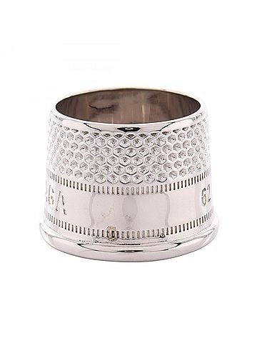 Balenciaga Balenciaga THIMBLE ring, metal jewelry, men's, silver tone, 700216 (view 2)