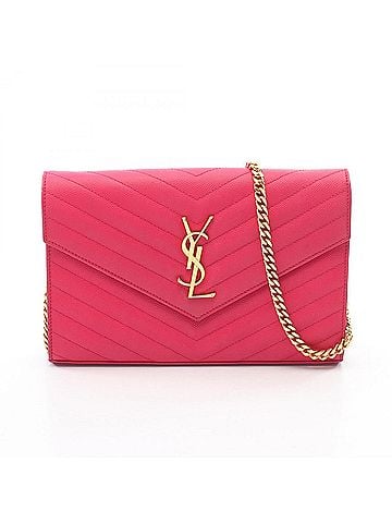 Saint Laurent Yves Saint Laurent Saint Laurent Paris Cassandra Classic Shoulder Bag/Handbag, Leather, Women's, Pink, 377828 (view 1)