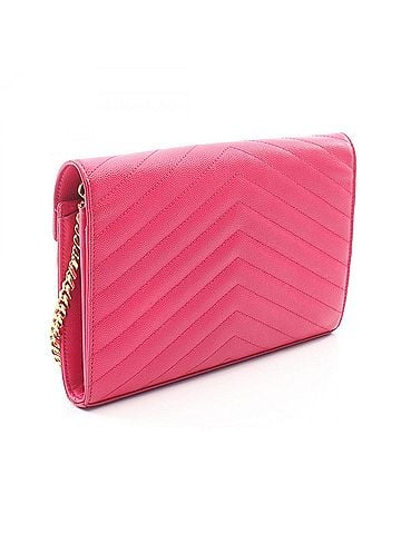 Saint Laurent Yves Saint Laurent Saint Laurent Paris Cassandra Classic Shoulder Bag/Handbag, Leather, Women's, Pink, 377828 (view 2)