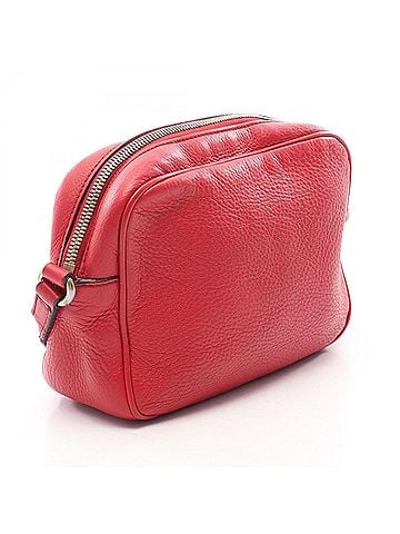 Gucci Gucci Soho Disco Bag, Interlocking G, Shoulder Bag/Handbag, Leather, Women's, Red, 308364 (view 2)