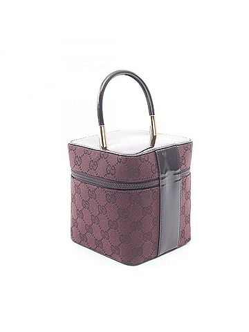 Gucci Gucci GG Canvas Handbag, and Patent Leather, Women's, Purple, 039 1052 (view 2)