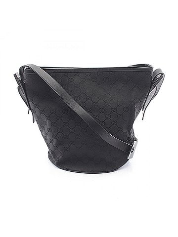 Gucci Gucci GG Canvas Shoulder Bag Handbag Leather Women's Black 106240 (view 1)