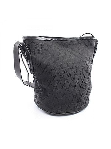 Gucci Gucci GG Canvas Shoulder Bag Handbag Leather Women's Black 106240 (view 2)