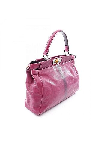 Fendi Fendi Peekaboo Regular 2-Way Handbag, Leather, Women's, Purple (view 2)
