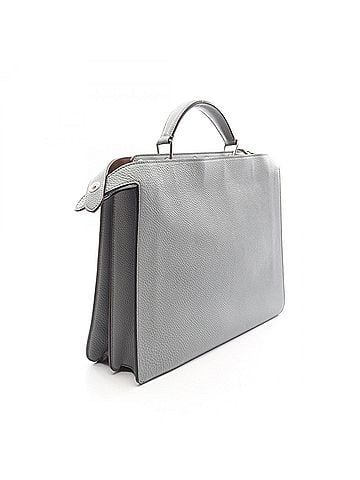 Fendi Fendi Peekaboo I.U Medium 2-Way Handbag, Leather, Men's, Gray (7VA529) (view 2)
