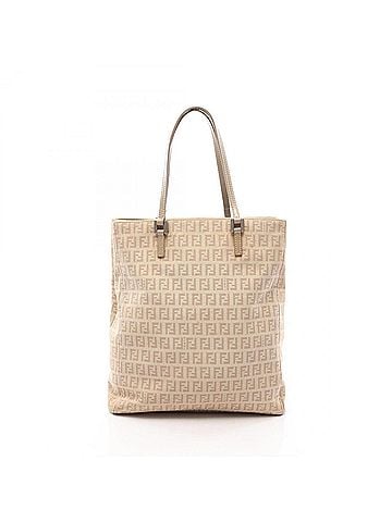 Fendi Fendi Zucchino Tote Bag Handbag Canvas Leather Women's Beige 8BH067 (view 1)