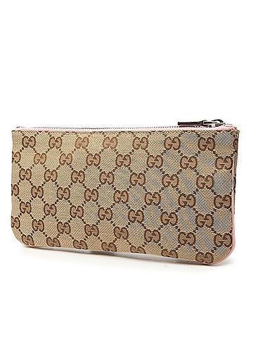 Gucci Gucci GG Canvas ZOO Parrot Handbag Pouch 284699 Beige Pink Leather Women's GUCCI (view 2)