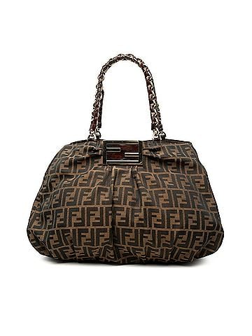Fendi Fendi Zucca Chain Tote Bag Shoulder 8BR616 Brown Canvas Leather Women's FENDI (view 1)