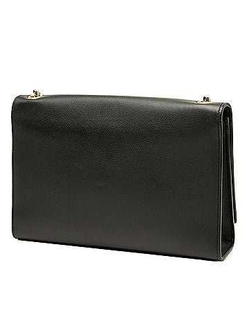 Saint Laurent Saint Laurent YSL logo crossbody chain shoulder bag, black leather, women's. (view 2)