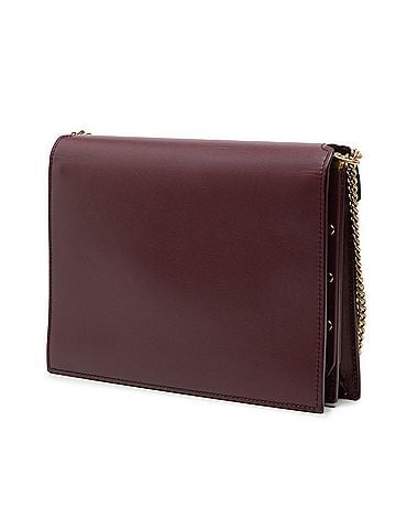 Saint Laurent Saint Laurent Cassandra YSL Logo Chain Shoulder Bag 532750 Bordeaux Leather Women's SAINT LAURENT (view 2)