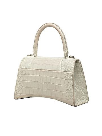 Balenciaga Balenciaga Hourglass Small Handbag Shoulder Bag 2-Way Embossed Leather 593546 White Women's BALENCIAGA (view 2)