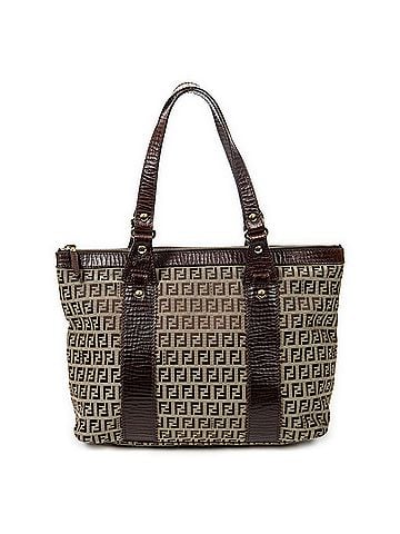 Fendi Horizontal Shopping Zip Tote (view 1)
