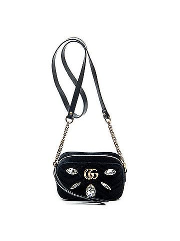 Gucci GG Mini Marmont Marquise Crystal Shoulder Bag (view 1)